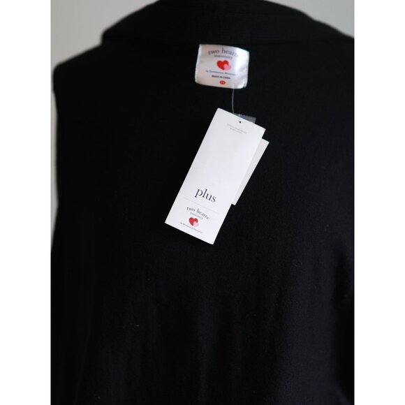 Two Hearts Maternity Plus Size Sweater, Black - Picture 6 of 7